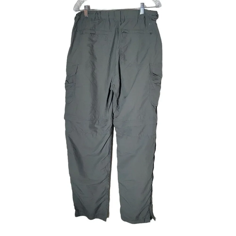 REI Men's Hiking Pants Size Large 36L Green Zip Off Convertible Outdoor Gorpcore